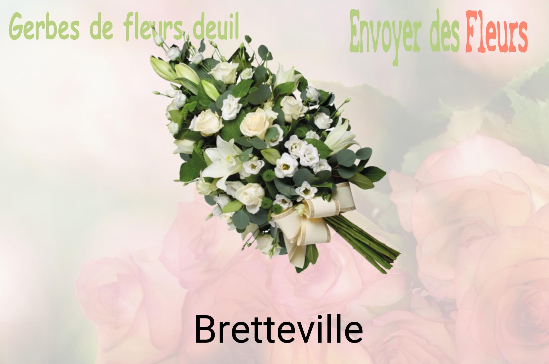 Gerbe de fleurs de deuil livrée à Bretteville